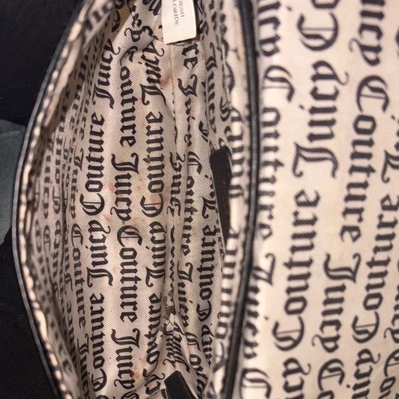 Juicy Couture Black Straight From The Heart Quilted Heart Crossbody Bag - Picture 8 of 8